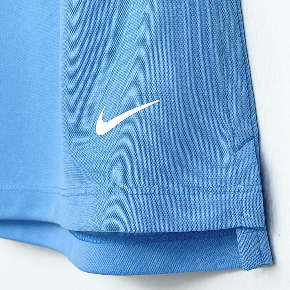 Nike Golf Polo Shirt Ladies  S Dri Fit Technology Logo Blue Standard Fit - Picture 3 of 14